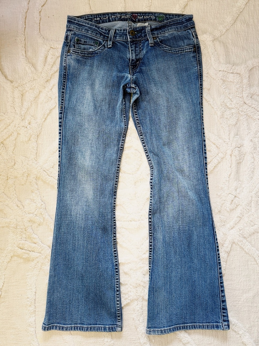 Levi’s Eco Flare Bootcut Jeans Women’s 9M Medium Wash Stretch Denim Y2K